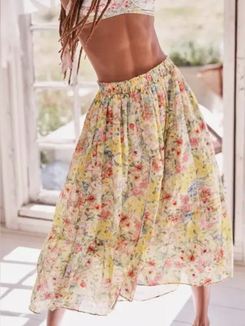 LoveShackFancy Rainbow Skies Kamala Skirt